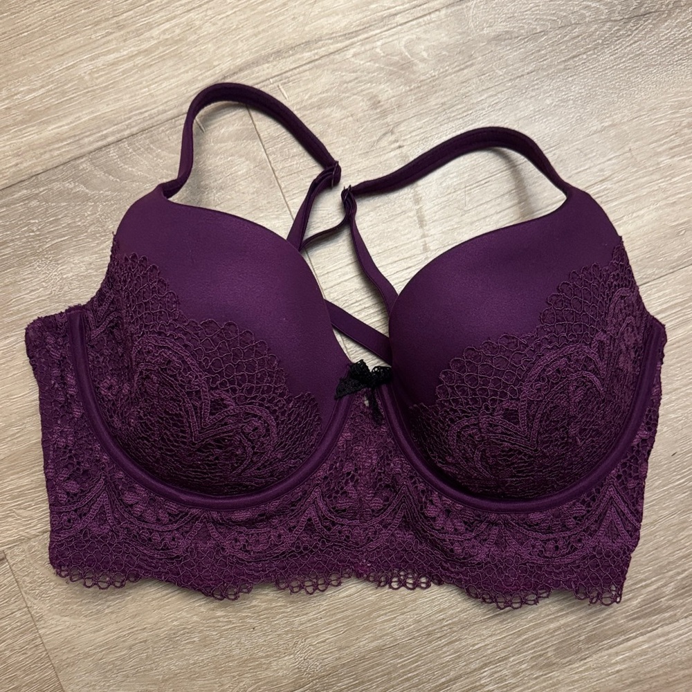Victoria's Secret Deep Purple Lace Bra